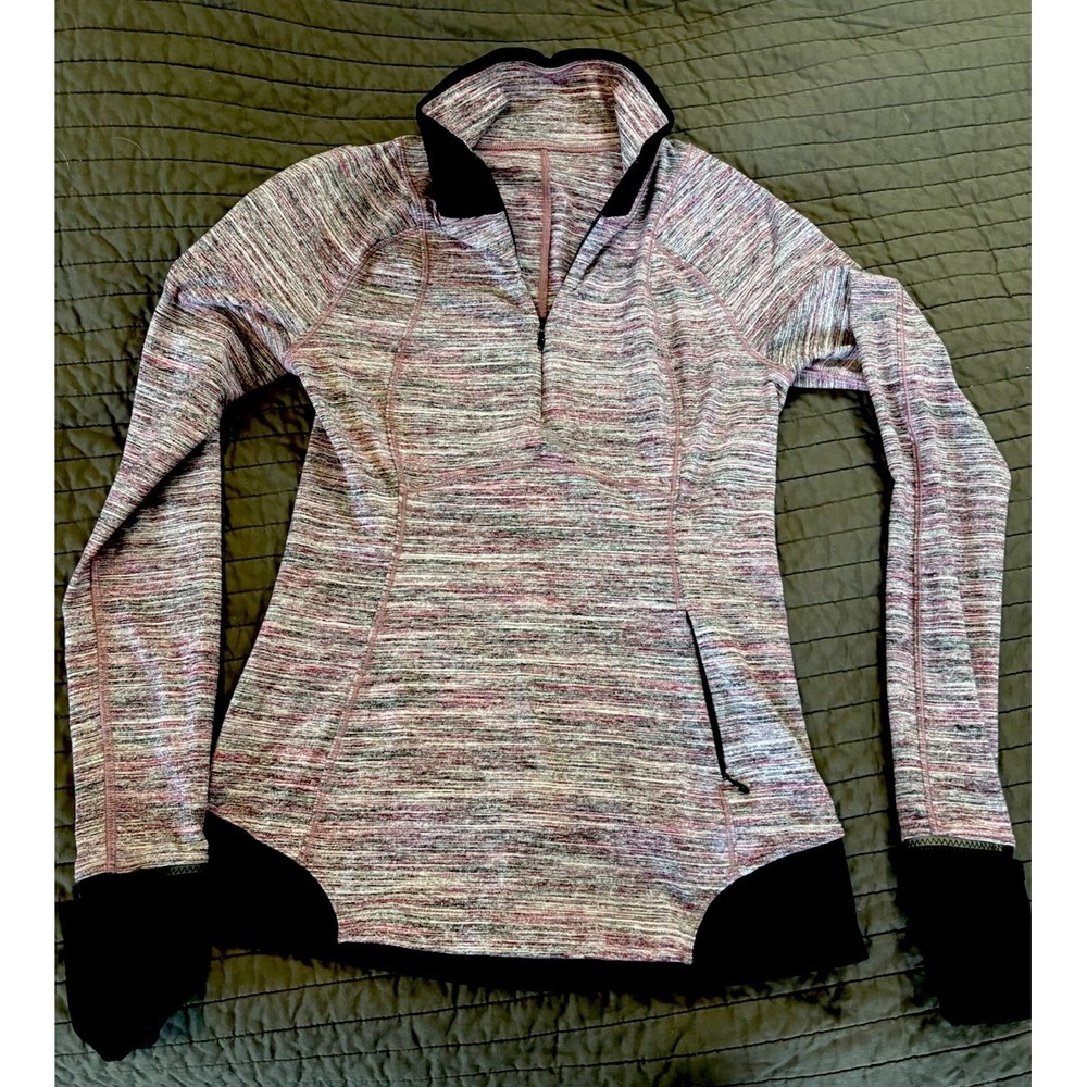 Lululemon Space Dye Camo Berry Runderful 1/2 Zip Jacket Women's Size 6